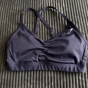 Gymshark purple Ruched Criss Cross Strap Sports Bra XS intimates workout‎ gym